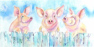 Pigs Card-Sheila Gill Fine Art