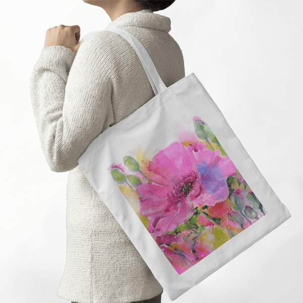 Pink Poppy Tote Bag