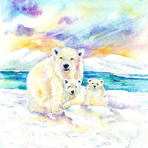 Polar Bear Family Print