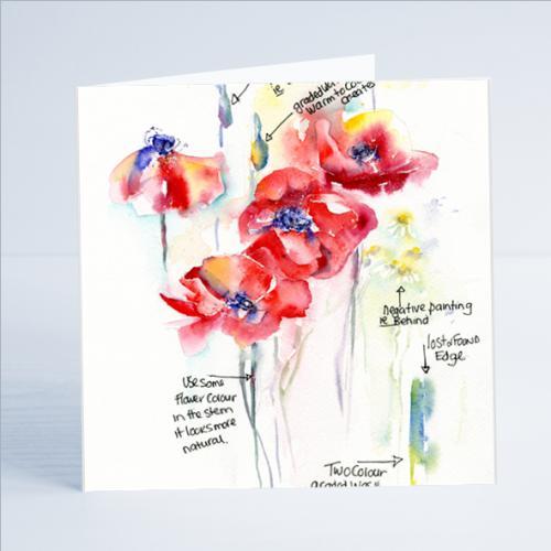 Poppy's Flower Card-Sheila Gill Fine Art