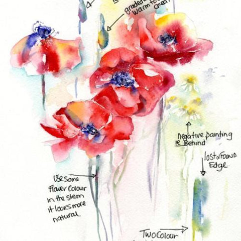 Poppy's Flower Card-Sheila Gill Fine Art