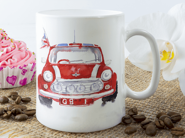 Red Mini Car Ceramic Mug