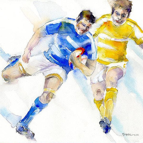 Rugby - Card-Sheila Gill Fine Art