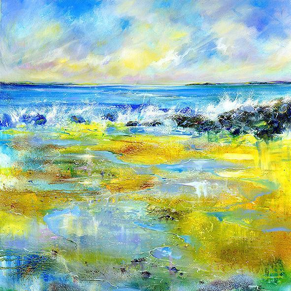 Seascape Reflections - Card-Sheila Gill Fine Art