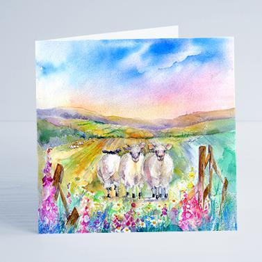 Sheep Card-Sheila Gill Fine Art