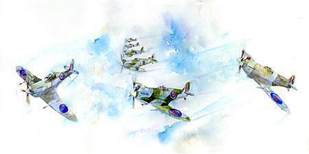 Spitfire - Card-Sheila Gill Fine Art