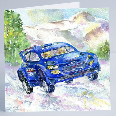 Rally Car Card-Sheila Gill Fine Art