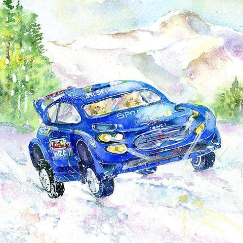 Rally Car Card-Sheila Gill Fine Art
