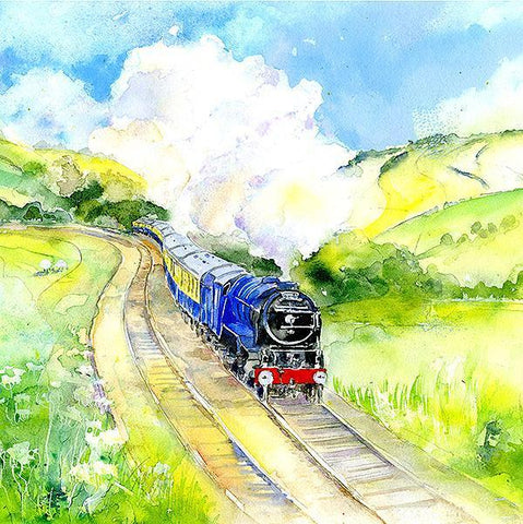 Steam Train Card-Sheila Gill Fine Art