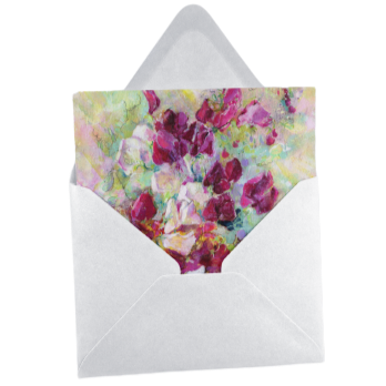 Sweet Peas Flower Greeting Card