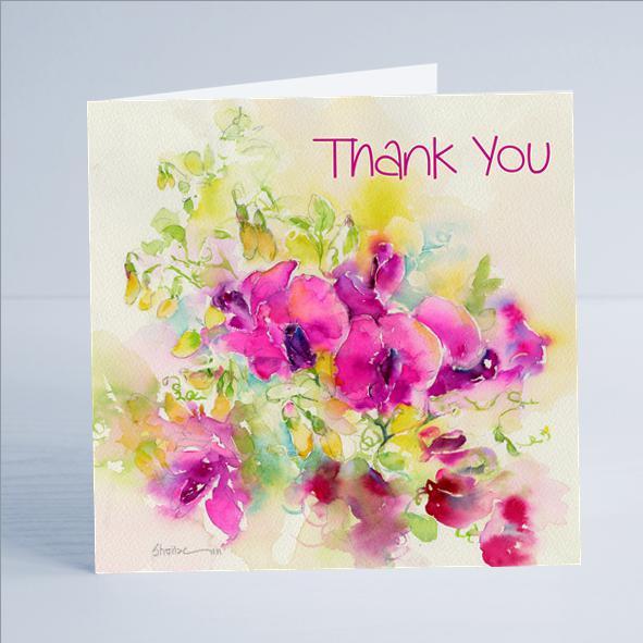 Thank You, Flower - Card-Sheila Gill Fine Art
