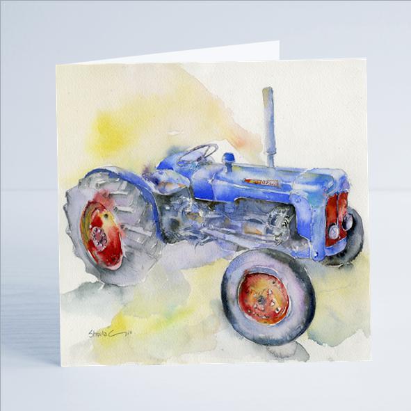 Tractor - Card-Sheila Gill Fine Art
