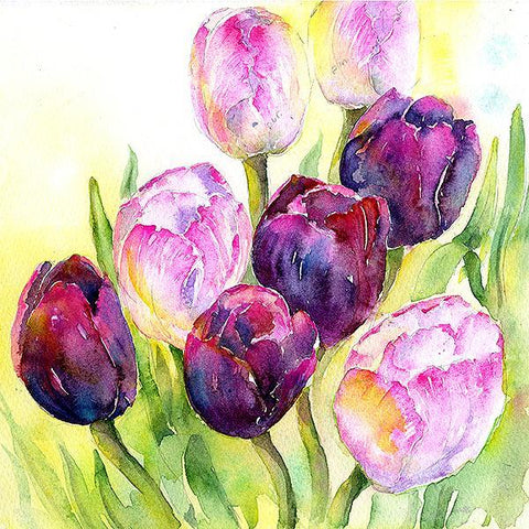 Tulips Flower Card-Sheila Gill Fine Art