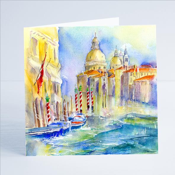 Venice - Grand Canal - Card-Sheila Gill Fine Art