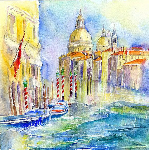 Venice - Grand Canal - Card-Sheila Gill Fine Art