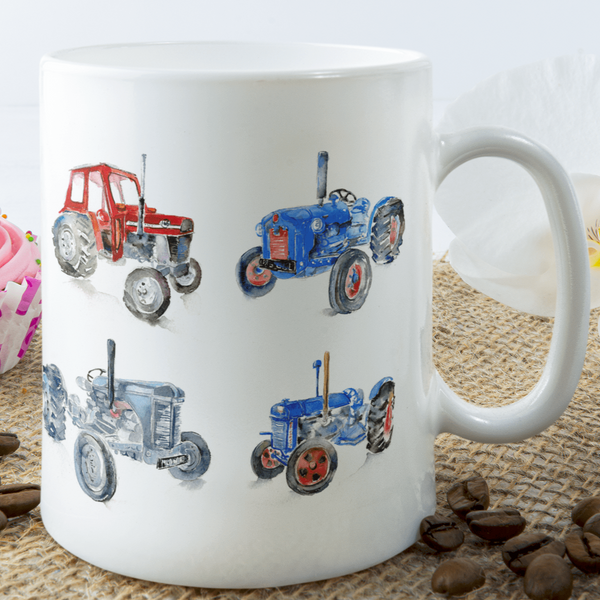 Vintage Tractors Ceramic Mug